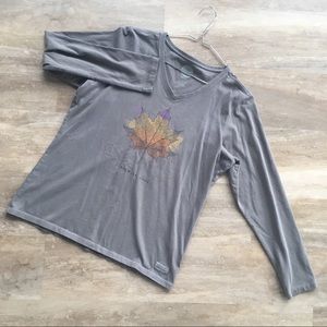 Life is Good | Grey Long sleeve tee